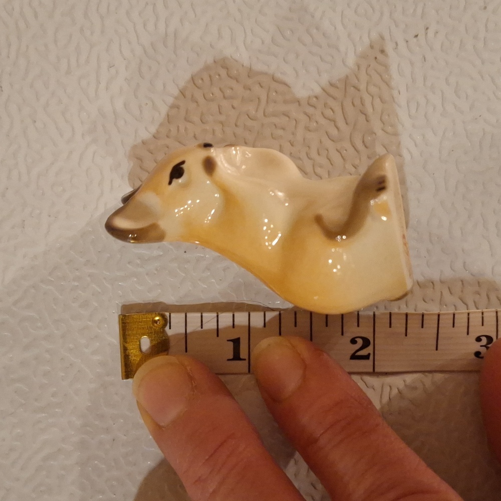 Vintage Lomonosov Porcelain Brown Mouse Miniature Figurine - Picture 6 of 6